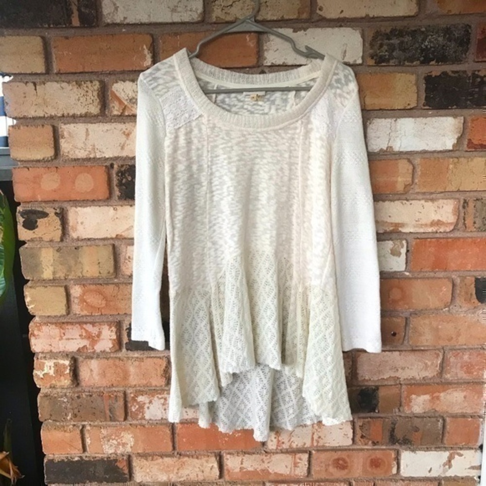 Anthropologie Meadow Rue Ivory Sweater